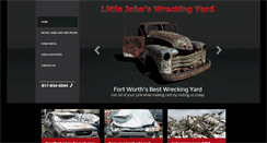 Desktop Screenshot of littlejohnswreckingyard.com