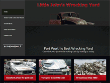 Tablet Screenshot of littlejohnswreckingyard.com